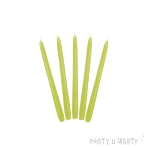 swieczka classic pastel 24 cm zielone jabluszko partydeco 10 szt