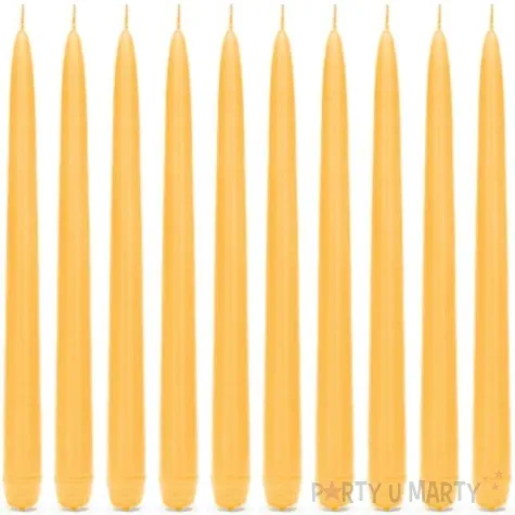 swieczka classic pastel 24 cm zolta 10 szt