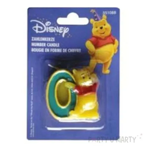 swieczka cyferka 0 kubus puchatek