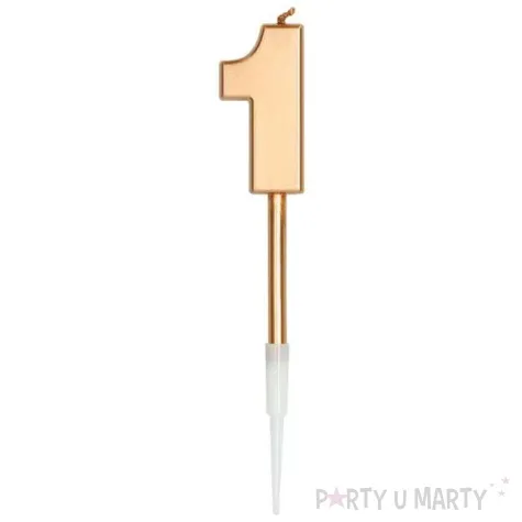 swieczka cyferka 1 zloto folat