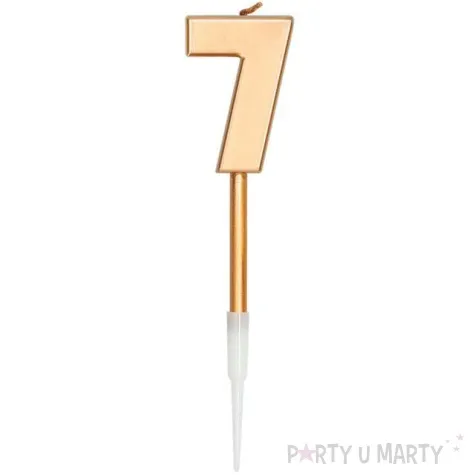 swieczka cyferka 7 zloto folat