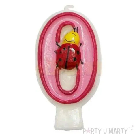 swieczka cyferka biedronka 0