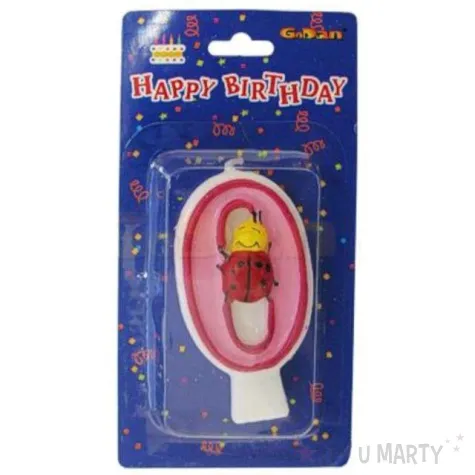 swieczka cyferka biedronka 0