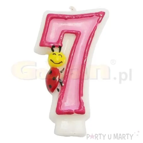 swieczka cyferka biedronka 7