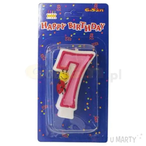 swieczka cyferka biedronka 7