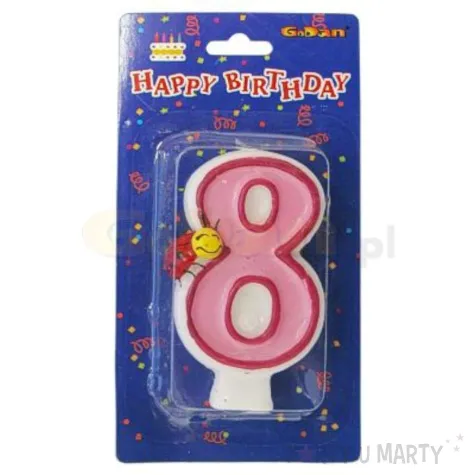 swieczka cyferka biedronka 8