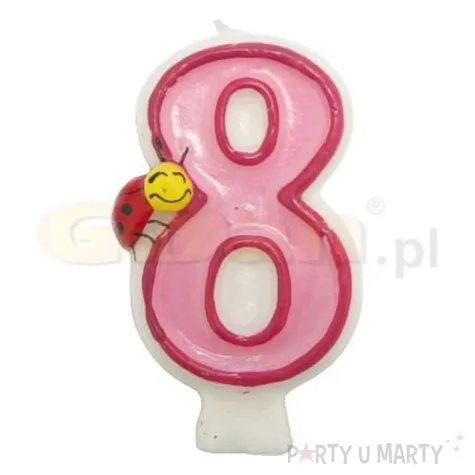 swieczka cyferka biedronka 8