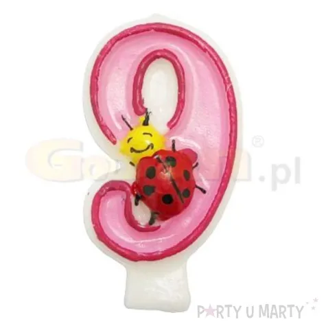 swieczka cyferka biedronka 9