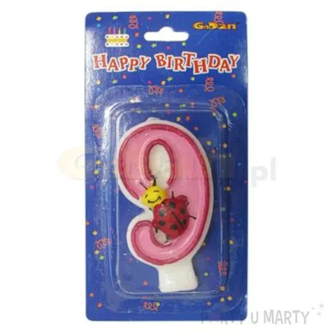 swieczka cyferka biedronka 9