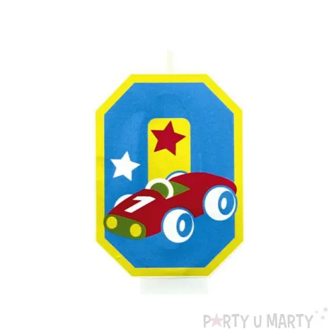 swieczka cyferka dla chlopcow nr 0 1 szt