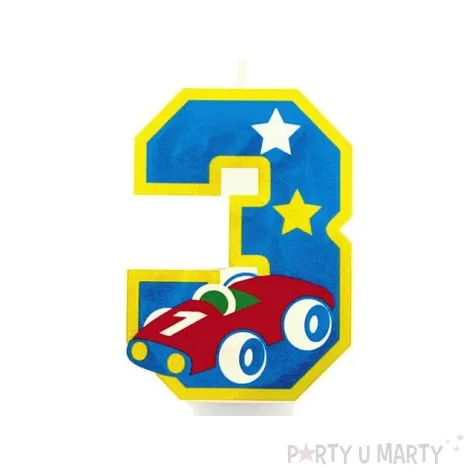 swieczka cyferka dla chlopcow nr 3 1 szt
