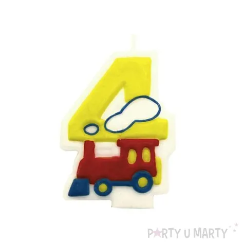 swieczka cyferka dla chlopcow nr 4 1 szt