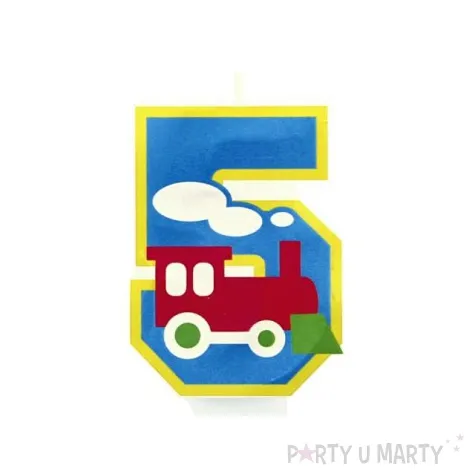 swieczka cyferka dla chlopcow nr 5 1 szt