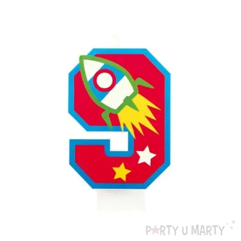 swieczka cyferka dla chlopcow nr 9 1 szt