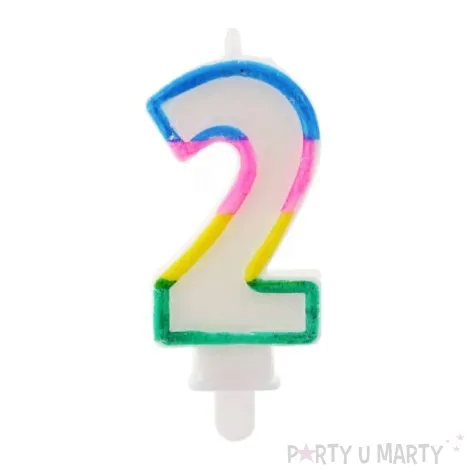 swieczka cyferka fluor 2 7 5 cm