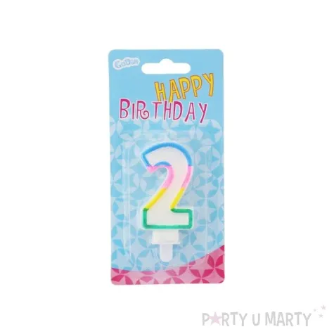 swieczka cyferka fluor 2 7 5 cm