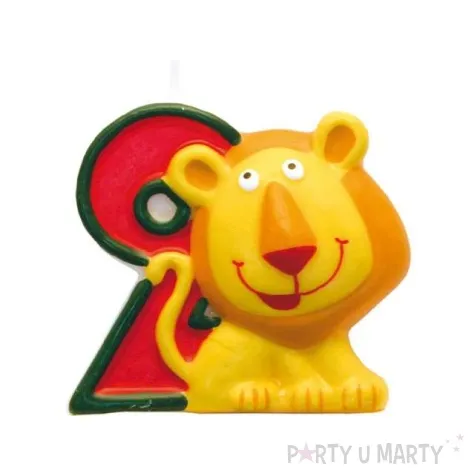 swieczka cyferka safari nr 2 1 szt