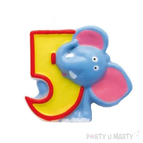 swieczka cyferka safari nr 5 1 szt