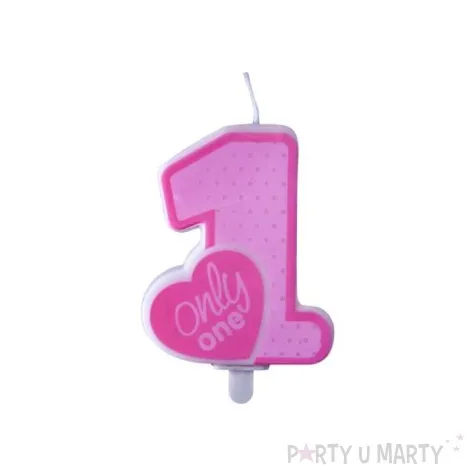 swieczka cyferkvipera 1 only one j rozowy 1 szt