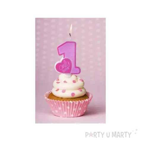 swieczka cyferkvipera 1 only one j rozowy 1 szt