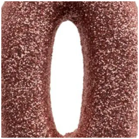 swieczka cyfra 0 glitter dekora rozowe zloto 15 cm