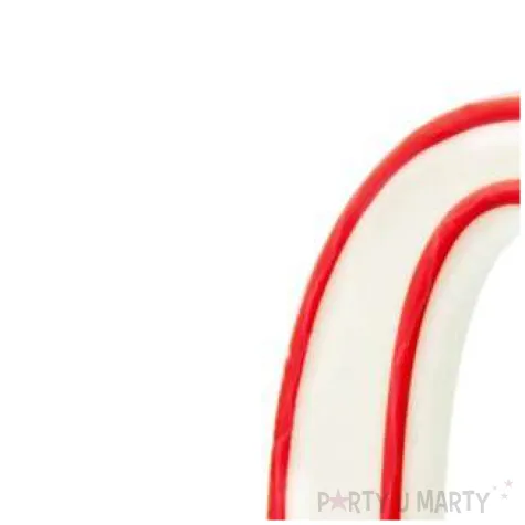 swieczka cyfra 0 partypal bialo czerwona 13 cm