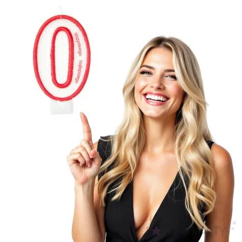 swieczka cyfra 0 wszystkiego najlepszego partypal czerwona 8 cm