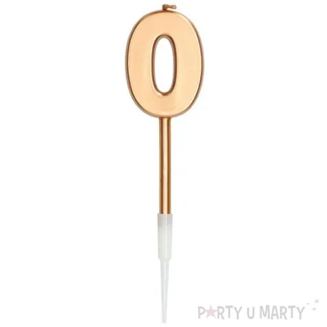 swieczka cyfra 0 zlota folat