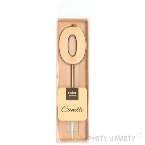swieczka cyfra 0 zlota folat