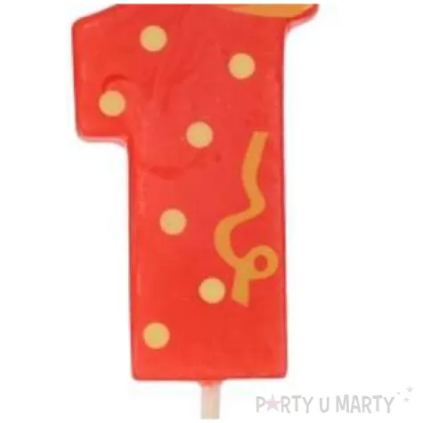 swieczka cyfra 1 broadway ravi czerwona