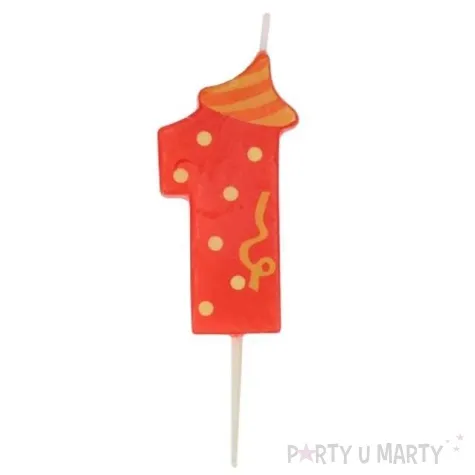 swieczka cyfra 1 broadway ravi czerwona