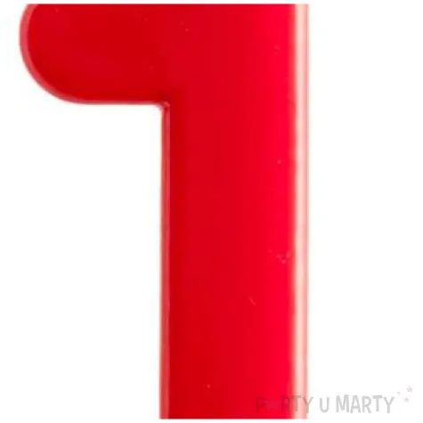 swieczka cyfra 1 giant dekora czerwona 15 cm