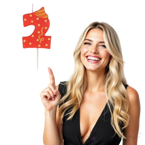 swieczka cyfra 2 broadway ravi czerwona