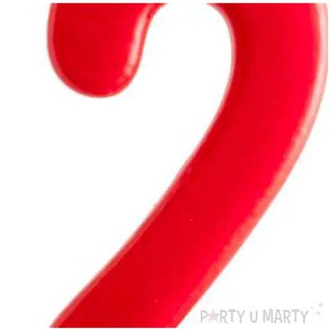 swieczka cyfra 2 giant dekora czerwona 15 cm