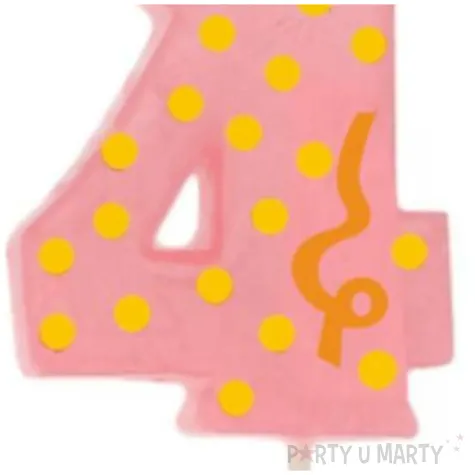 swieczka cyfra 4 broadway ravi rozowa