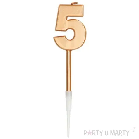 swieczka cyfra 5 zlota folat