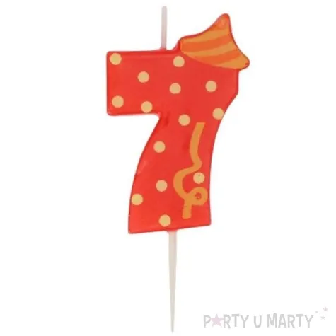 swieczka cyfra 7 broadway ravi czerwona