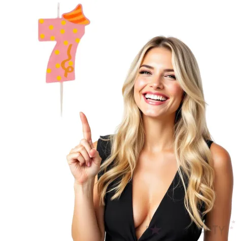 swieczka cyfra 7 broadway ravi rozowa