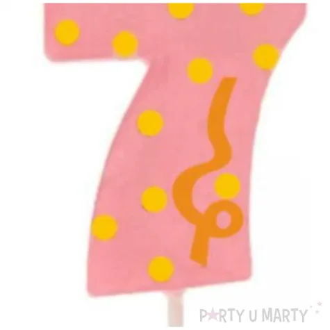 swieczka cyfra 7 broadway ravi rozowa