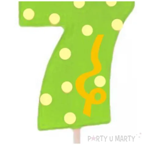 swieczka cyfra 7 broadway ravi zielona