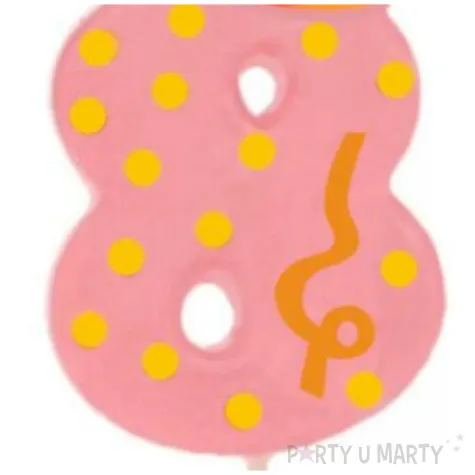 swieczka cyfra 8 broadway ravi rozowa