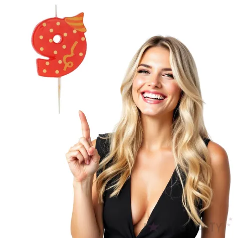 swieczka cyfra 9 broadway ravi czerwona