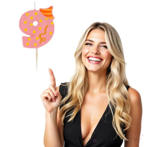 swieczka cyfra 9 broadway ravi rozowa