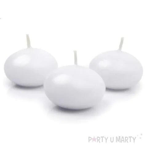 swieczka dysk plywajacy biala 50 mm 10 szt