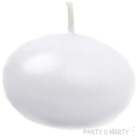 swieczka dysk plywajacy biala 50 mm 10 szt