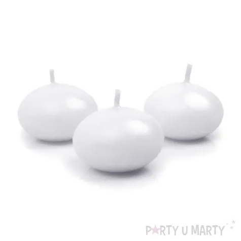 swieczka dysk plywajacy biala partydeco 40 mm 50 szt