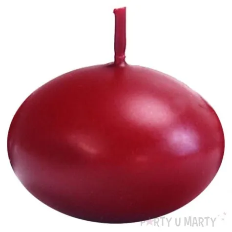 swieczka dysk plywajacy bordowa partydeco 40 mm 50 szt