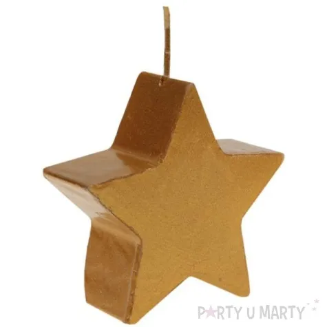 swieczka gwiazda blyszczaca zlota santex 7x7 cm