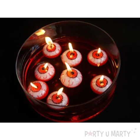 swieczka krwawe oko plywajace partydeco 40 mm 25 szt