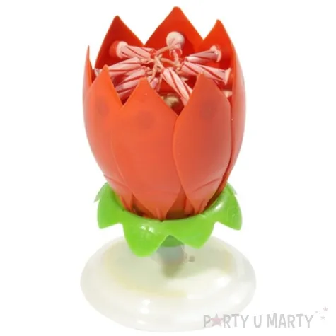 swieczka kwiatek grajacy happy birthday czerwona tamipol